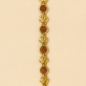 Om Rudraksha Link Bracelet